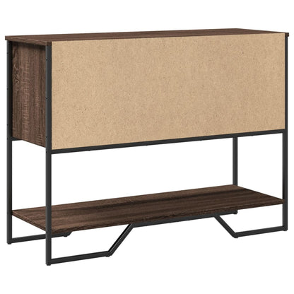 Mesa consola 100x35x74,5 cm derivados madeira carvalho castanho