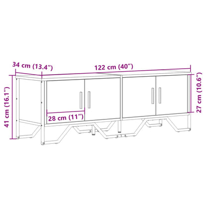 Móvel de TV 122x34x41 cm derivados de madeira cinzento sonoma