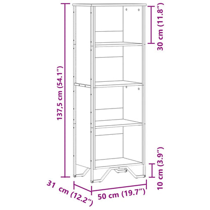 Estante 50x31x137,5 cm derivados de madeira cinzento sonoma