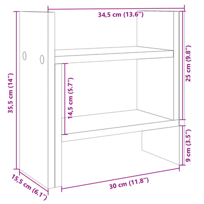 Organizador secretária 34,5x15,5x35,5 cm deriv. madeira branco