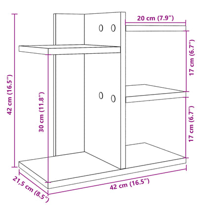 Organizador de secretária 42x21,5x42cm derivados madeira branco