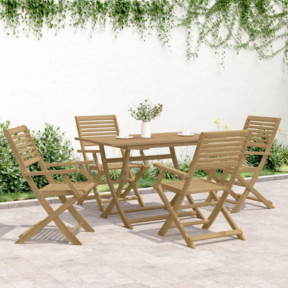 Conjunto de jantar p/ jardim 5 pcs madeira de acácia maciça