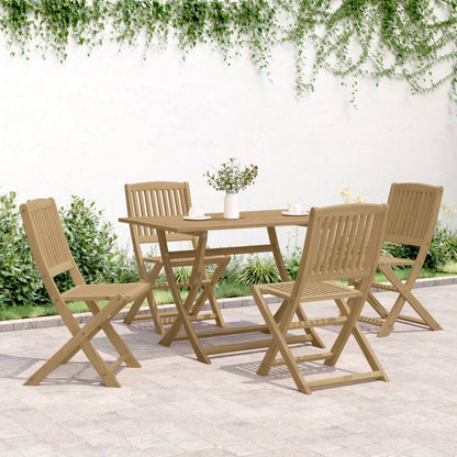 Conjunto de jantar p/ jardim 5 pcs madeira de acácia maciça