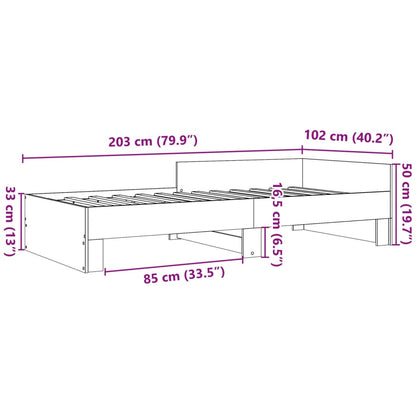 Estrutura de cama 100x200 cm derivados de madeira branco