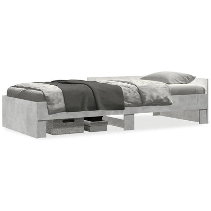 Estrutura de cama 100x200 cm derivados de madeira cinza sonoma