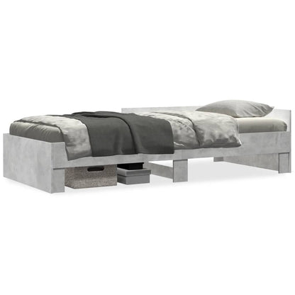 Estrutura de cama 90x200 cm derivados de madeira cinza sonoma