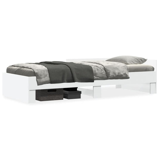 Estrutura de cama 90x190 cm derivados de madeira branco