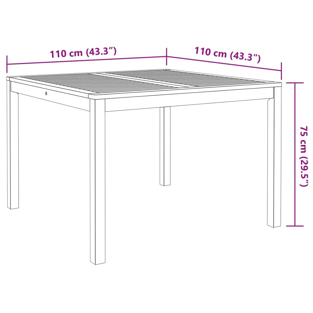 3 pcs conjunto de jantar para jardim madeira de acácia maciça