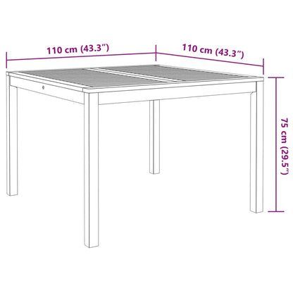 3 pcs conjunto de jantar para jardim madeira de acácia maciça