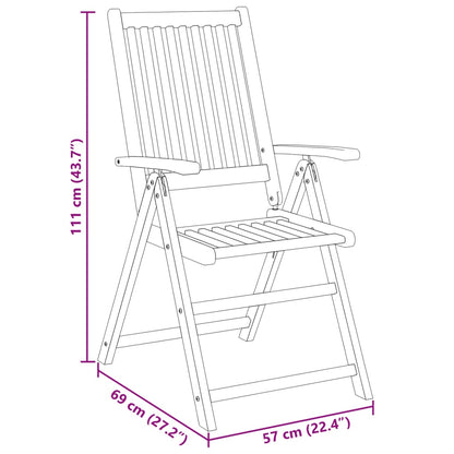 3 pcs conjunto de jantar para jardim madeira de acácia maciça