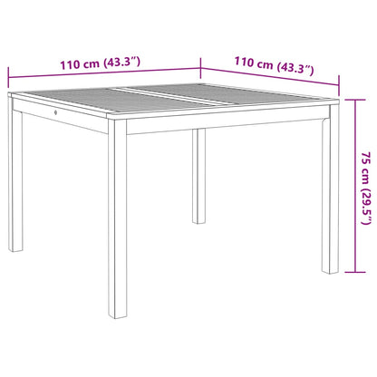 Conjunto de jantar p/ jardim 5 pcs madeira de acácia maciça