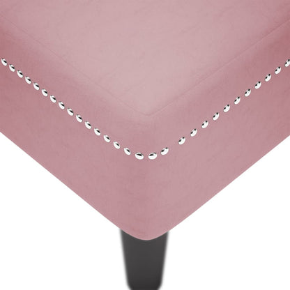 Chaise lounge c/ almofada/apoio de braços direito veludo rosa