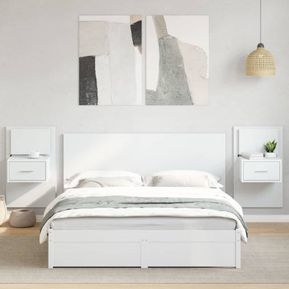 Cabeceira de cama c/ armários 160cm derivados de madeira branco