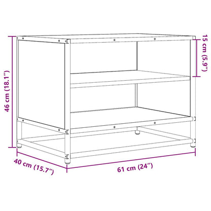 Móvel TV 61x40x46 cm derivados madeira/metal cinzento sonoma