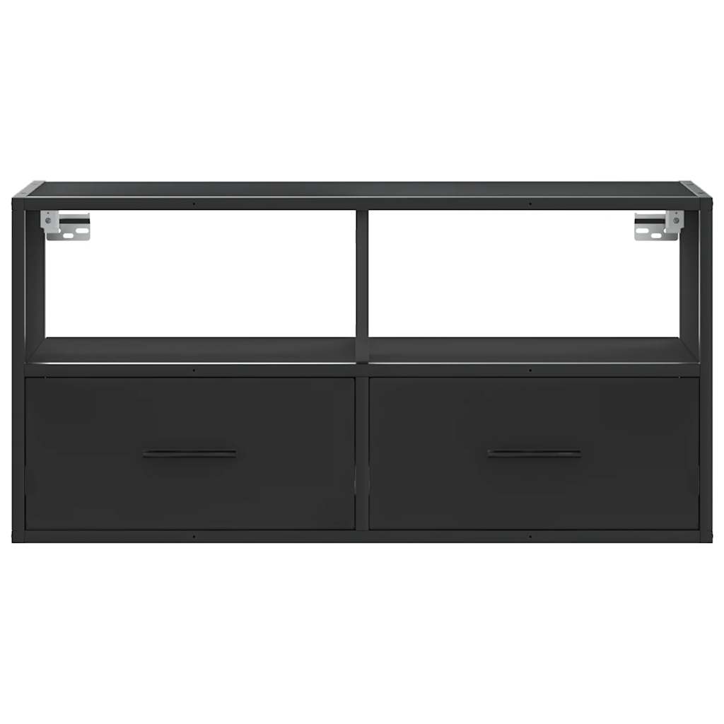 Móvel para TV 80x31x39,5 cm derivados de madeira/metal preto