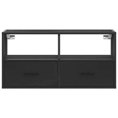 Móvel para TV 80x31x39,5 cm derivados de madeira/metal preto