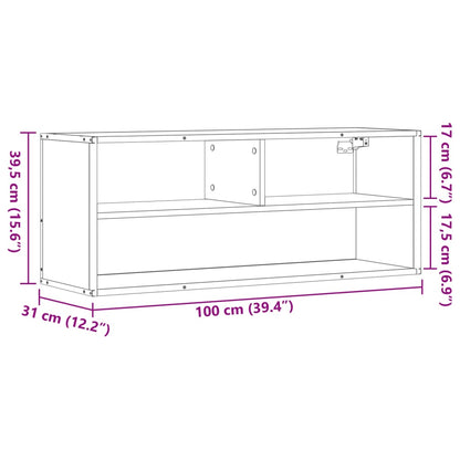 Móvel p/ TV 100x31x39,5 cm deriv. madeira/metal carvalho sonoma