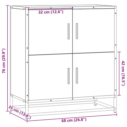 Aparador 68x35x76 cm deriv. de madeira cinzento sonoma