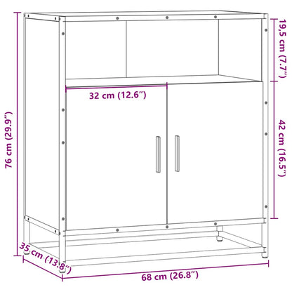 Aparador 68x35x76 cm deriv. de madeira cinzento sonoma