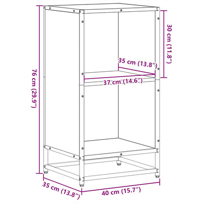 Estante 40x35x76 cm derivados de madeira cinzento sonoma