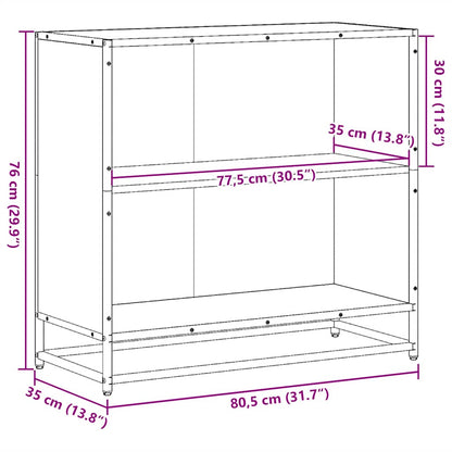 Estante 80x35x76 cm derivados de madeira carvalho sonoma