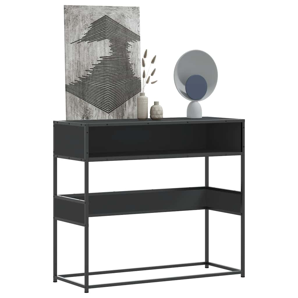 Mesa consola 90x35x80 cm derivados de madeira preto