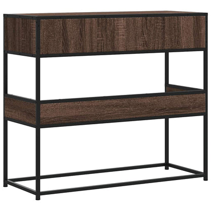 Mesa consola 90x35x80 cm derivados madeira carvalho castanho