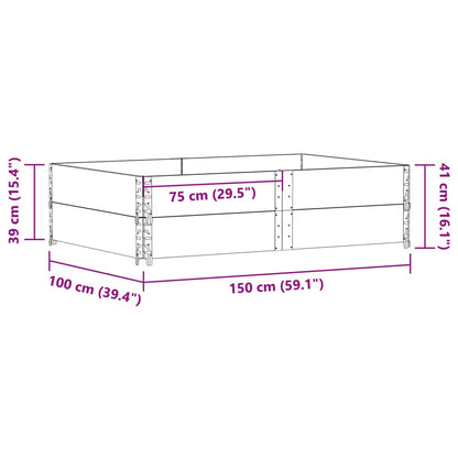 Vaso/floreira de jardim 150x100 cm madeira de pinho maciça