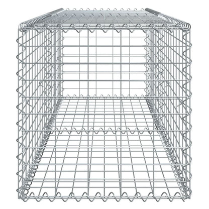 Cesto gabião com cobertura 200x50x50 cm ferro galvanizado