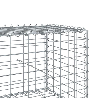 Cesto gabião com cobertura 400x50x50 cm ferro galvanizado