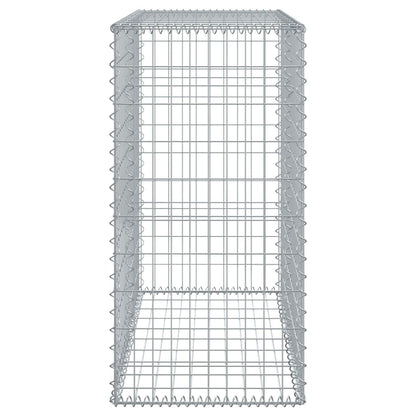 Cesto gabião com cobertura 100x50x100 cm ferro galvanizado