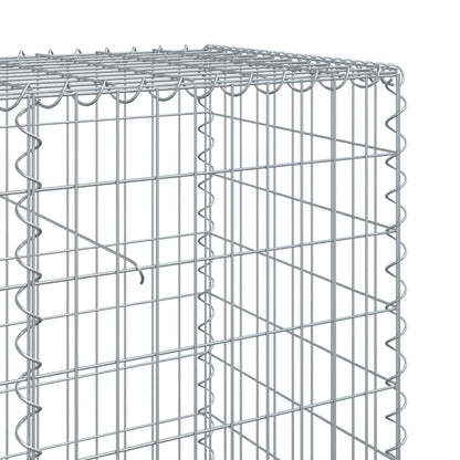 Cesto gabião com cobertura 100x50x100 cm ferro galvanizado