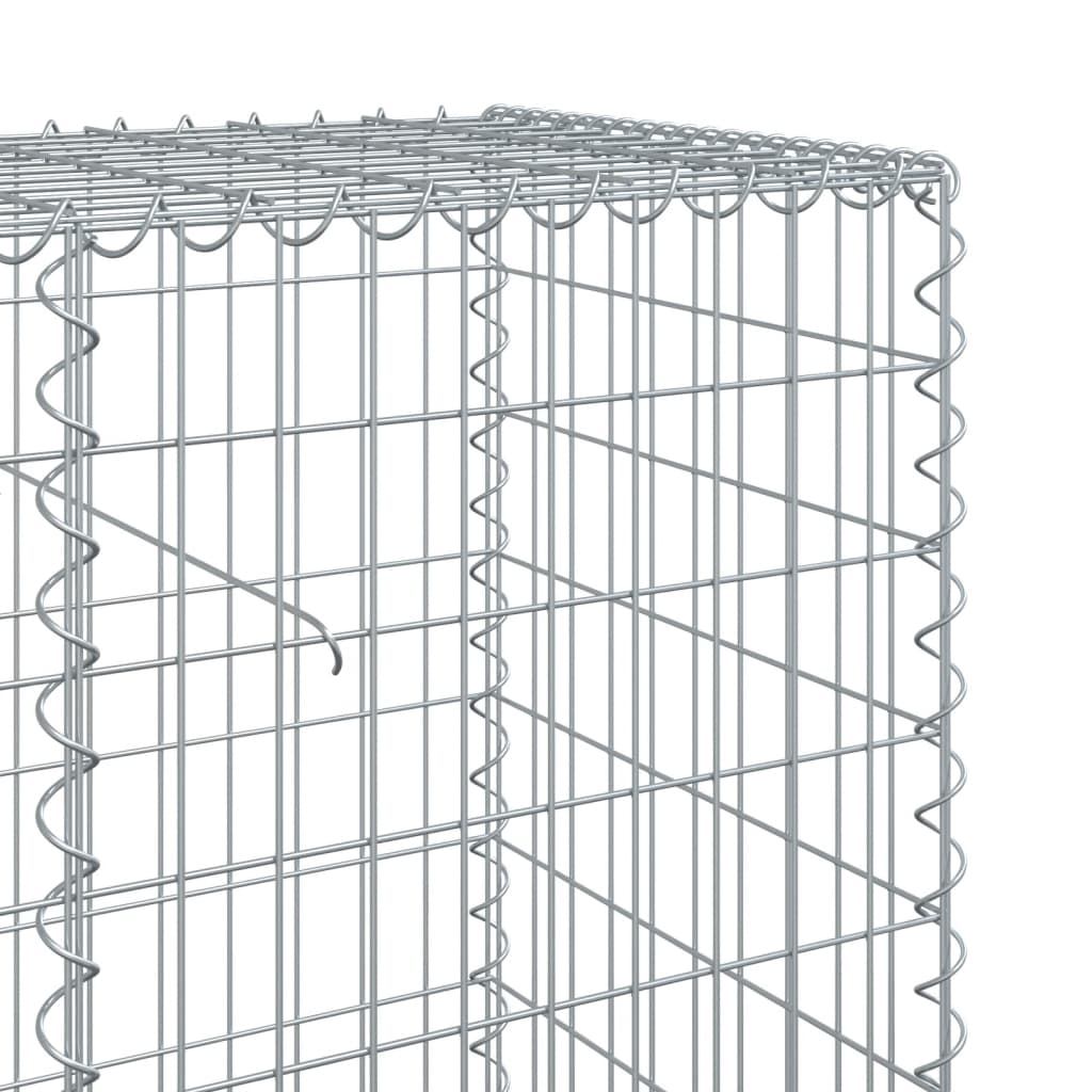 Cesto gabião com cobertura 300x50x100 cm ferro galvanizado