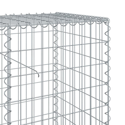 Cesto gabião com cobertura 400x50x100 cm ferro galvanizado