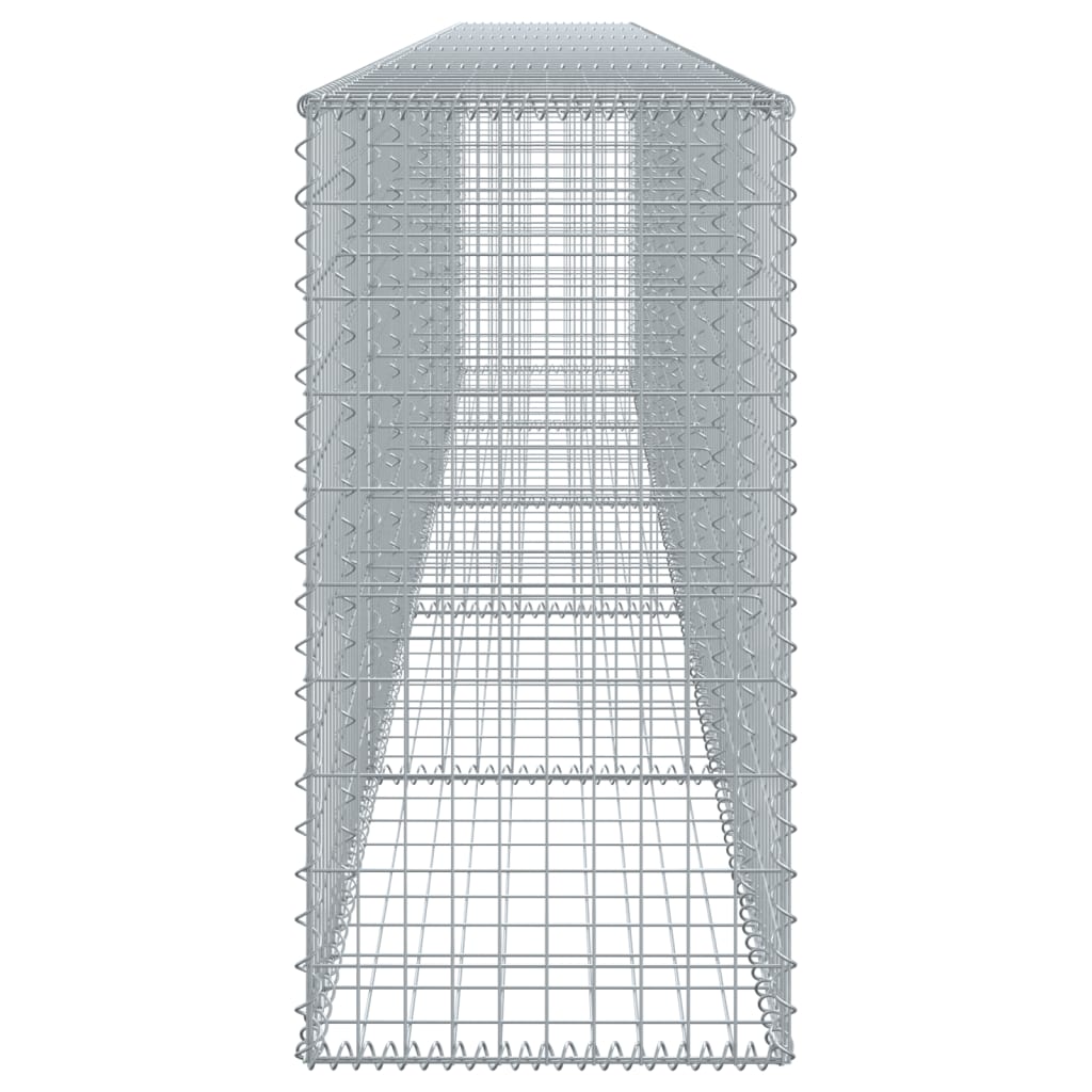 Cesto gabião com cobertura 500x50x100 cm ferro galvanizado