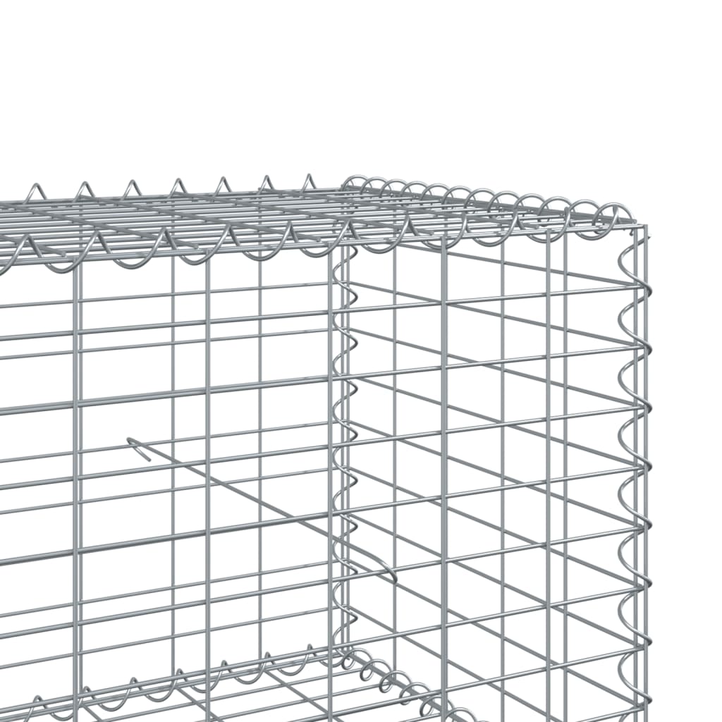 Cesto gabião com cobertura 200x100x50 cm ferro galvanizado