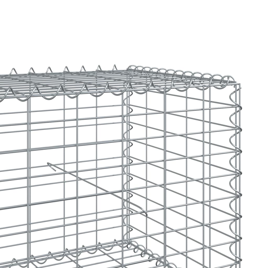 Cesto gabião com cobertura 500x100x50 cm ferro galvanizado