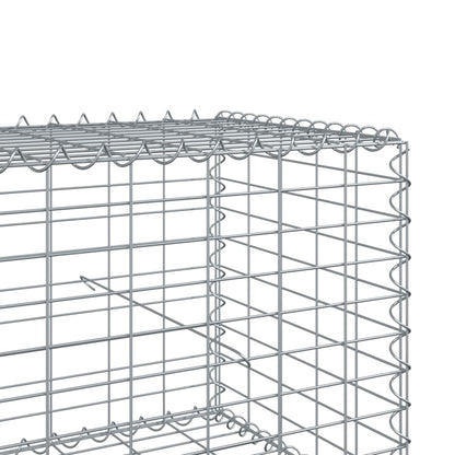 Cesto gabião com cobertura 800x100x50 cm ferro galvanizado