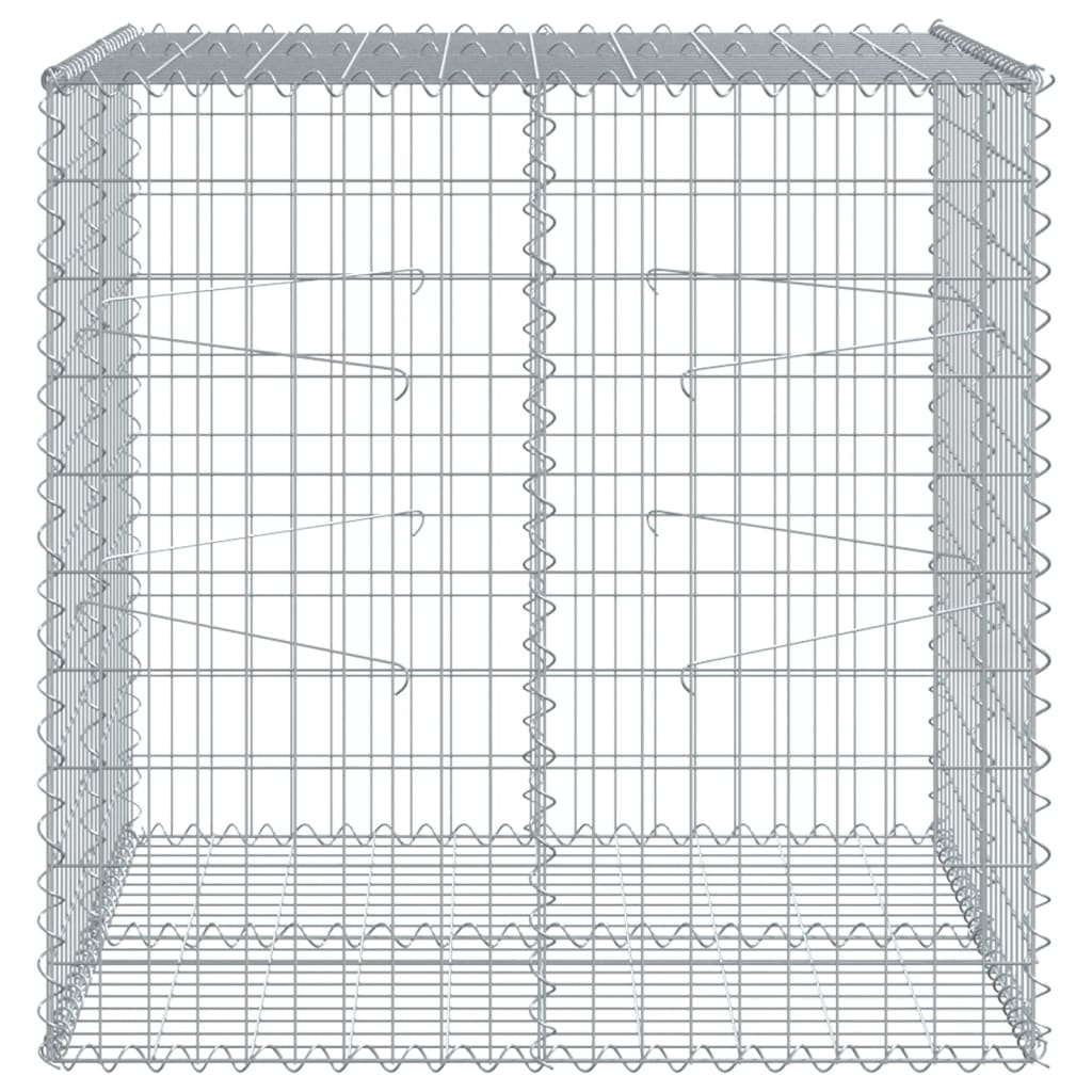 Cesto gabião com cobertura 100x100x100 cm ferro galvanizado