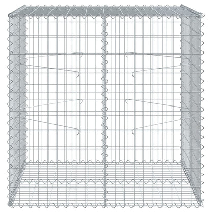 Cesto gabião com cobertura 100x100x100 cm ferro galvanizado