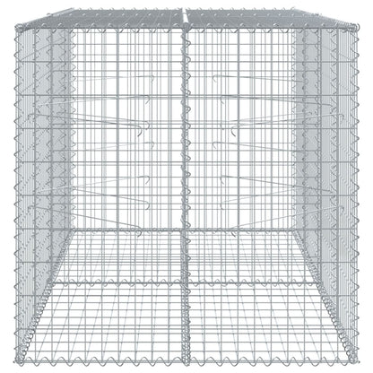 Cesto gabião com cobertura 200x100x100 cm ferro galvanizado