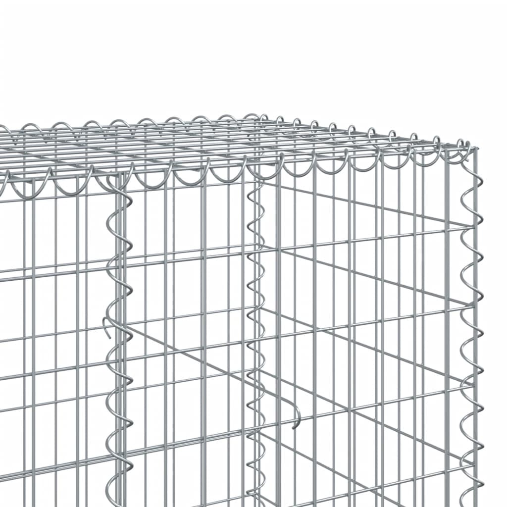 Cesto gabião com cobertura 200x100x100 cm ferro galvanizado