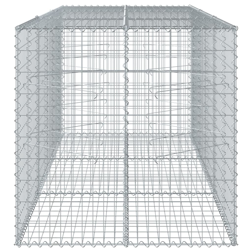 Cesto gabião com cobertura 300x100x100 cm ferro galvanizado