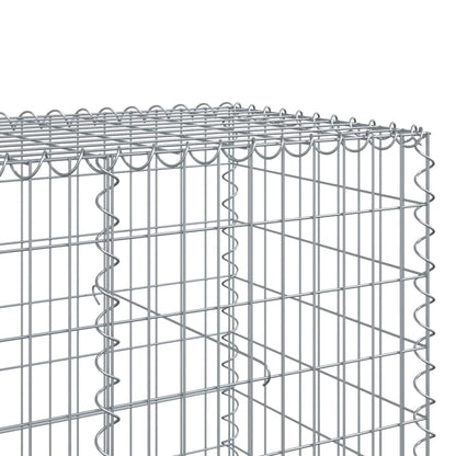 Cesto gabião com cobertura 500x100x100 cm ferro galvanizado