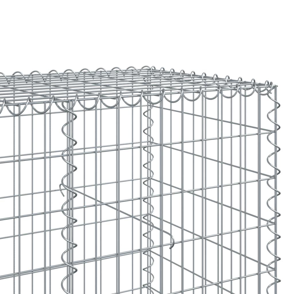 Cesto gabião com cobertura 600x100x100 cm ferro galvanizado