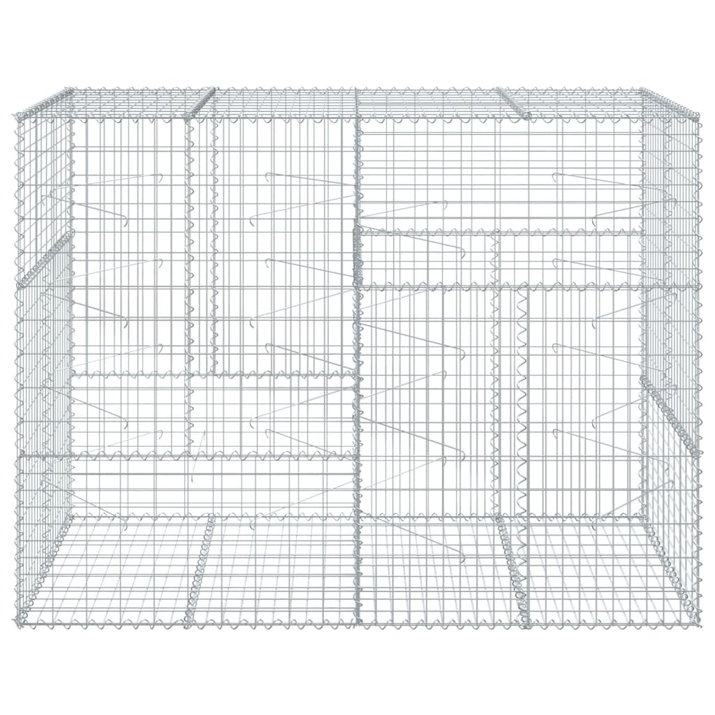 Cesto gabião com cobertura 200x100x150 cm ferro galvanizado