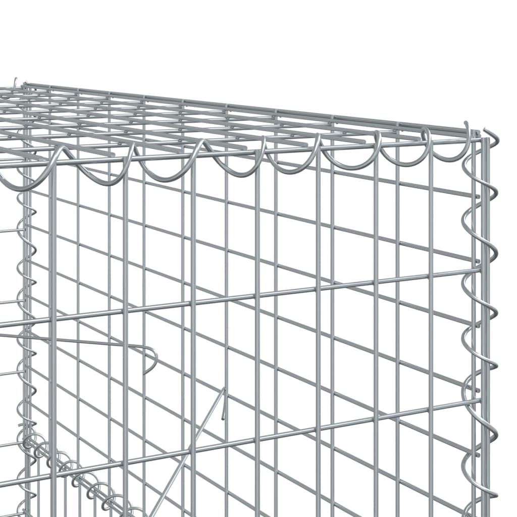 Cesto gabião com cobertura 200x100x150 cm ferro galvanizado