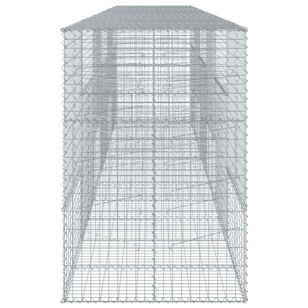 Cesto gabião com cobertura 600x100x150 cm ferro galvanizado