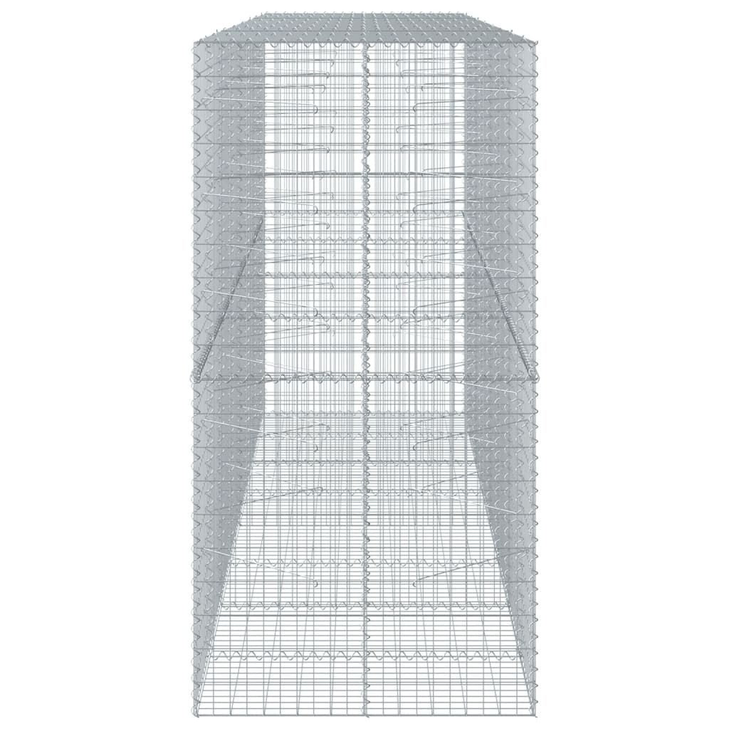 Cesto gabião com cobertura 400x100x200 cm ferro galvanizado