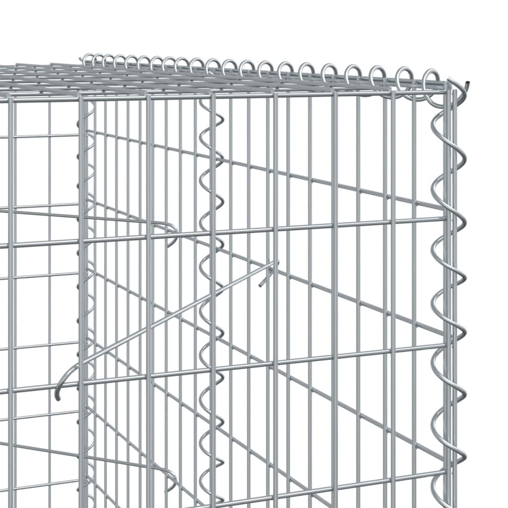 Cesto gabião com cobertura 500x100x200 cm ferro galvanizado